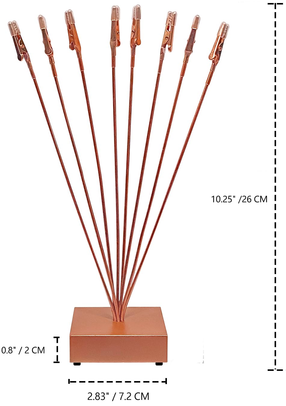 Photo Tree Holder Clip Cube Base,8 - Branch Money Trees Gift Card Holder with Clips,Picture Holder Stand for Christmas Wedding G